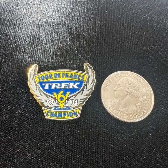 Tour De France Trek 6 Enamel Lapel Pin '99 '04 Champion Cycling Collectible - Picture 2 of 3